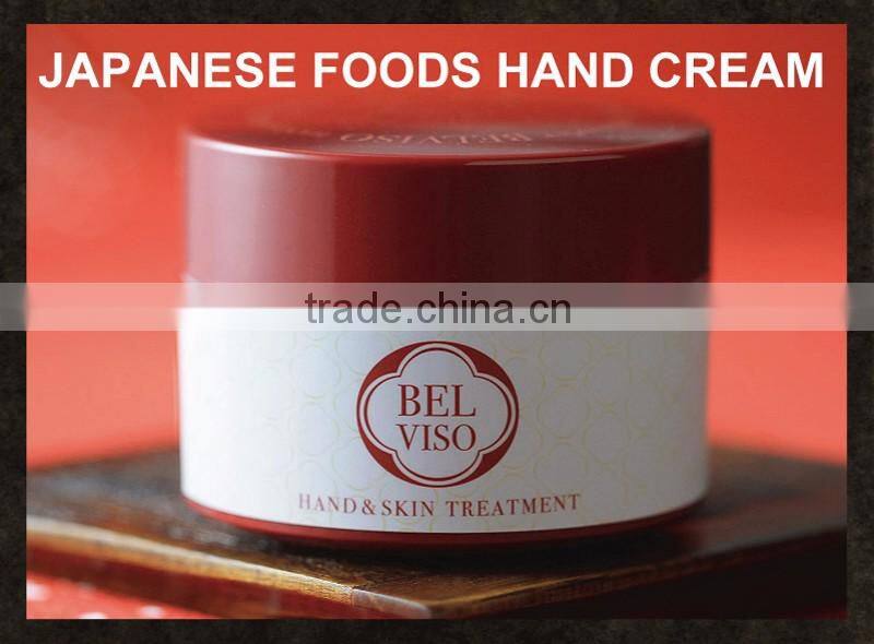 Popular non greasy hand cream for dry skin with Japanese food as ingredients