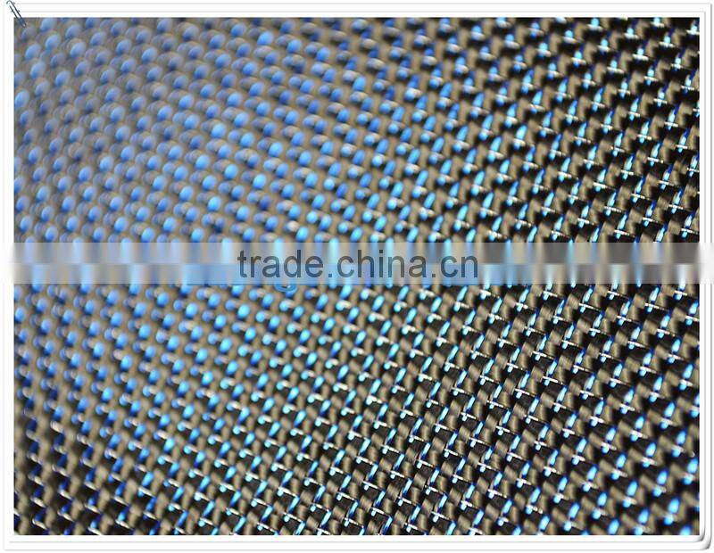 Excellent colored plain 3k carbon fiber fabric mixed woven blue metallic hybird cloth