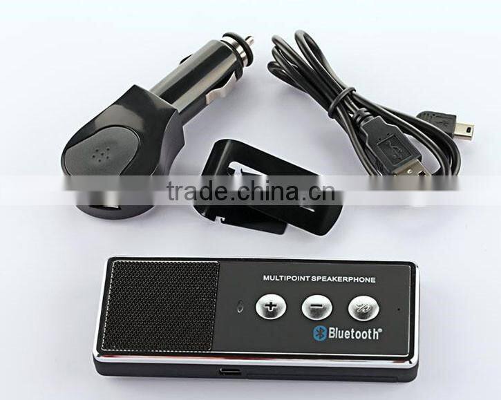 New Bluetooth 3.0 Hands Free Dual Link Visor Mount Car Bluetooth Handsfree Kit