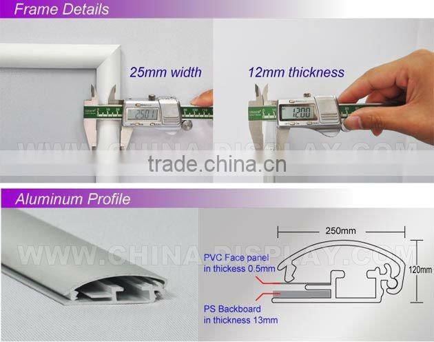 Advertising signs promotional aluminum extrusion snap frame