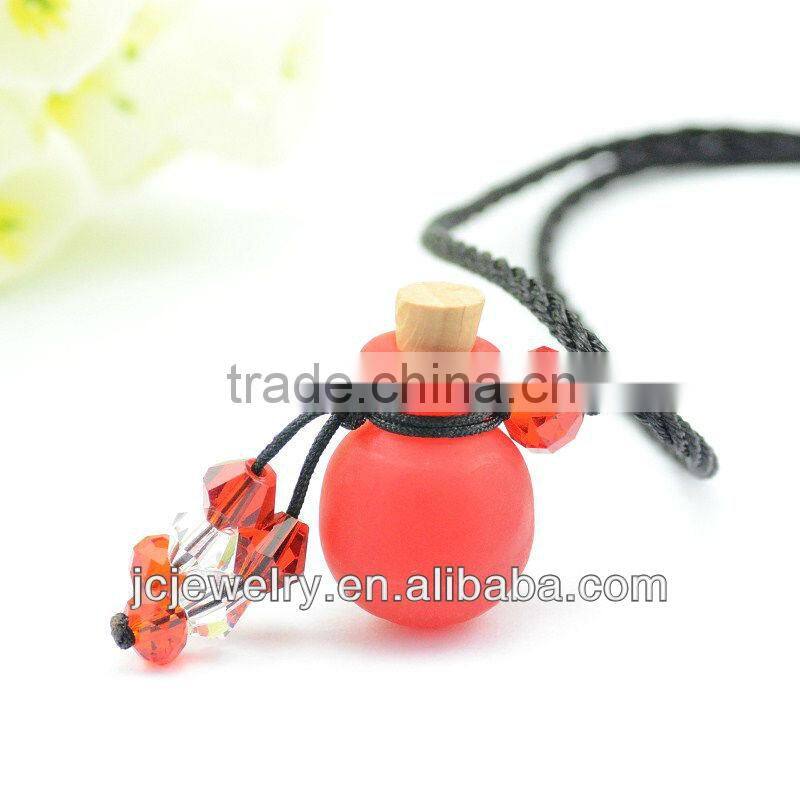 ANTIQUE CHINESE MURANO GLASS SCENT BOTTLE PENDANT NECKLACE