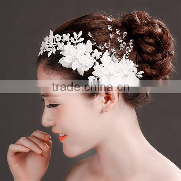 MYLOVE white lace hair clip bridal hair accessory MLF111