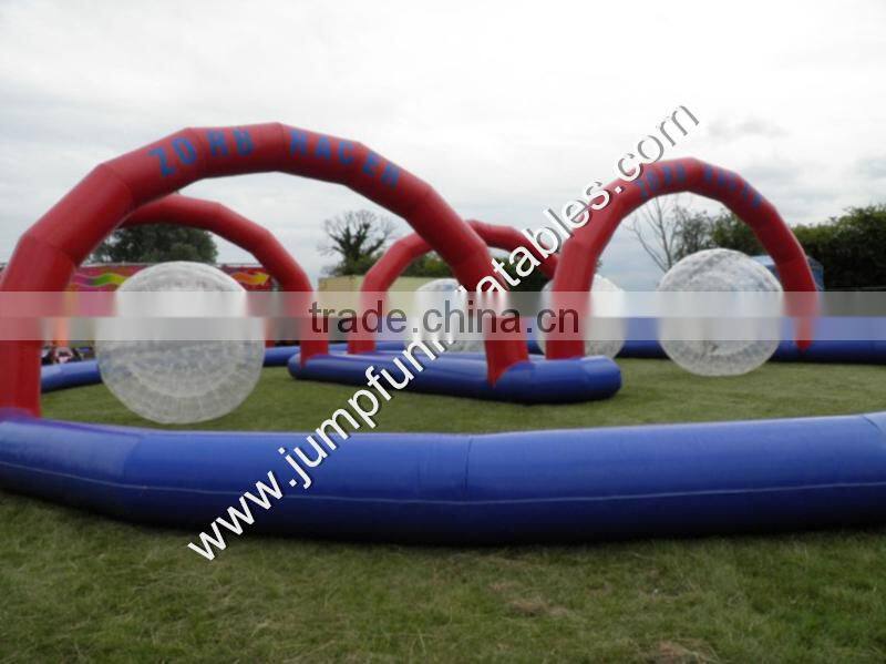 environment-friendly material inflatable start finish race track for kids
