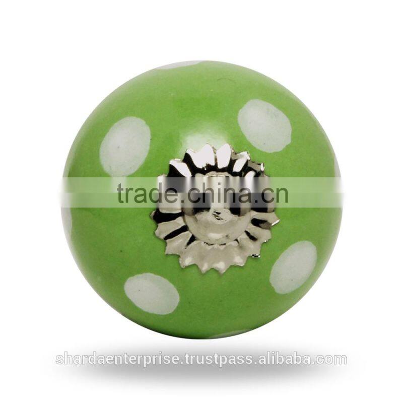 Acrylic Green Dice Colourful Knob
