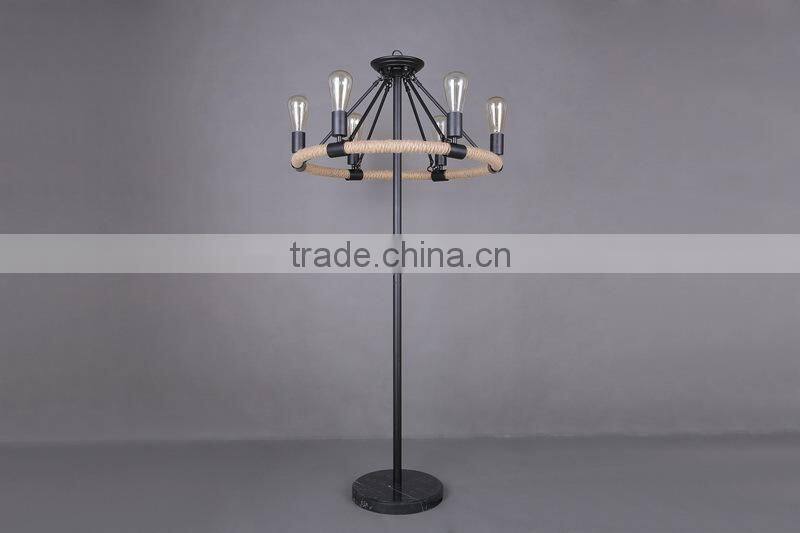 Vintage Industrial Circle Floor Light