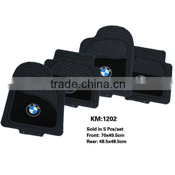 pvc with carpet material car mats