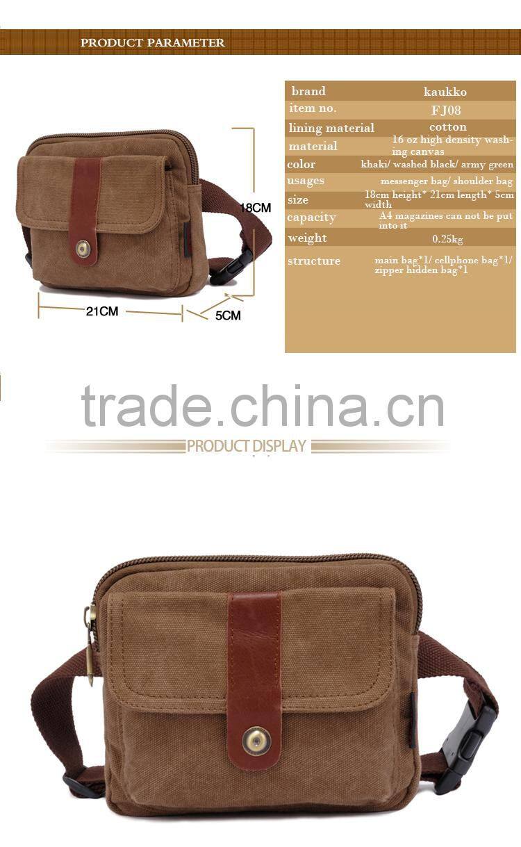 Favourite Waist Belt Pocket Bag Mens Small Canvas Fanny Pack Bag