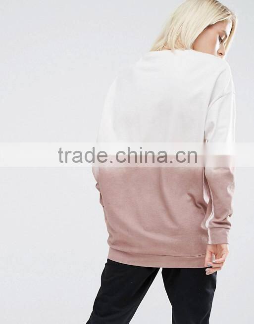Fashion women pullover Sweatshirt ,Dip dye hoodies and sweatshirts Custom