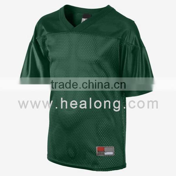 plain green logo customized american football jersey