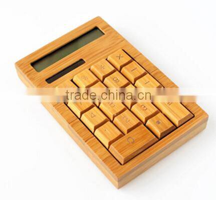 Manufacturer Promotional with cheap price Bamboo Calculator and pen for student/businese/school/pregnancy