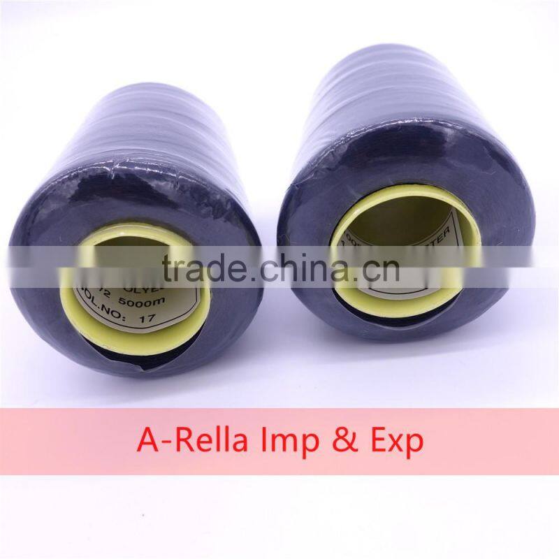 spun polyester sewing thread 5000y/cone dyed 40s/2