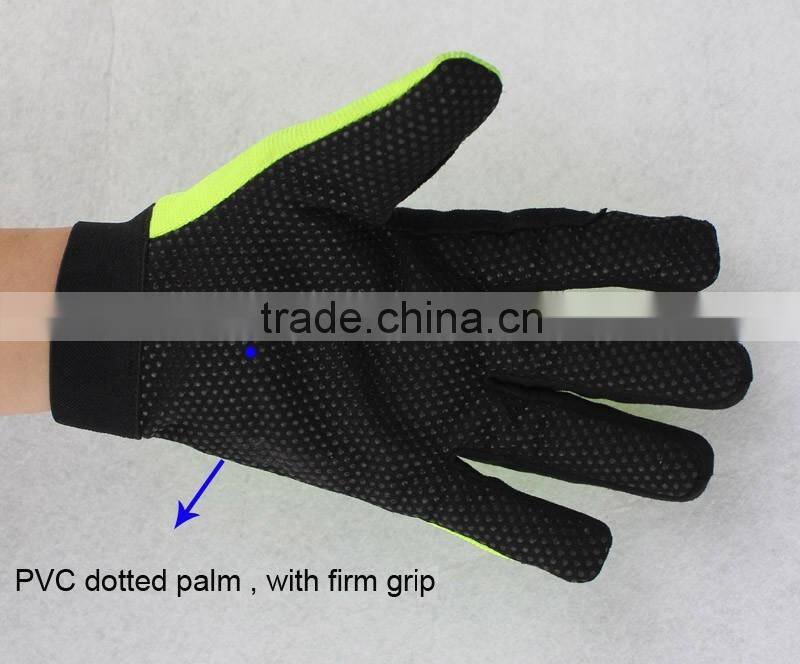 Execellent quality good grib hi-vis color glove for motocycle