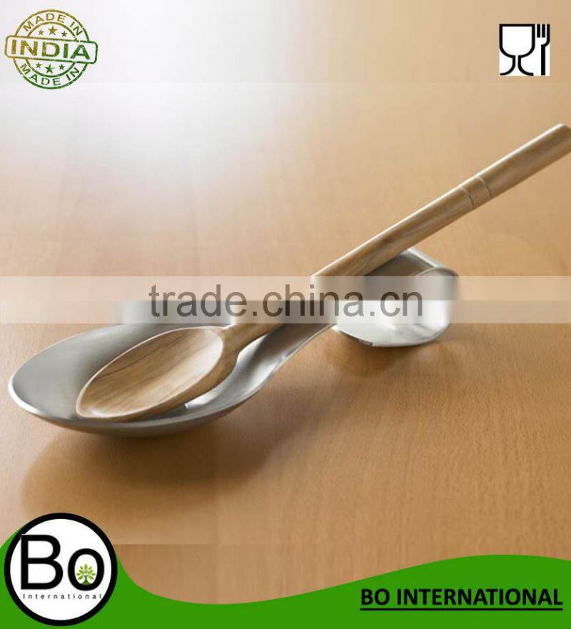 Modern brush metal spoon rest