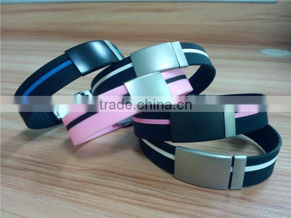 high quality custom sport medical alert bracelets rubber running wristband