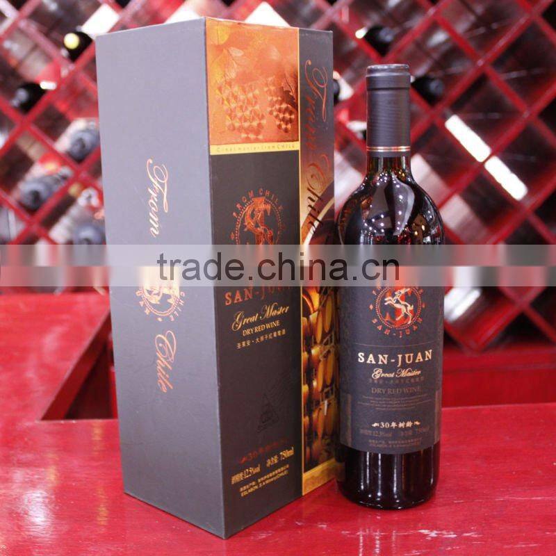 colourful and hard art paper bag for wine or red wine