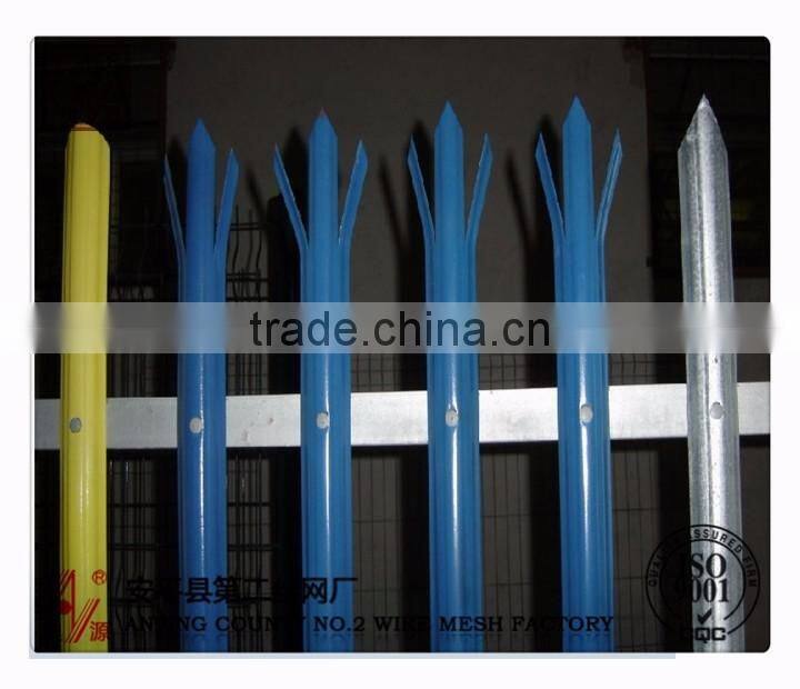 steel palisade fence mansion pvc coated colourful garden steel fence