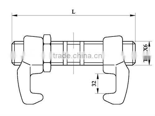 Hot dip galvanized forged steel container bridge fitting