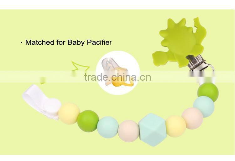 Eco-friendly food grade silicone baby pacifier clips