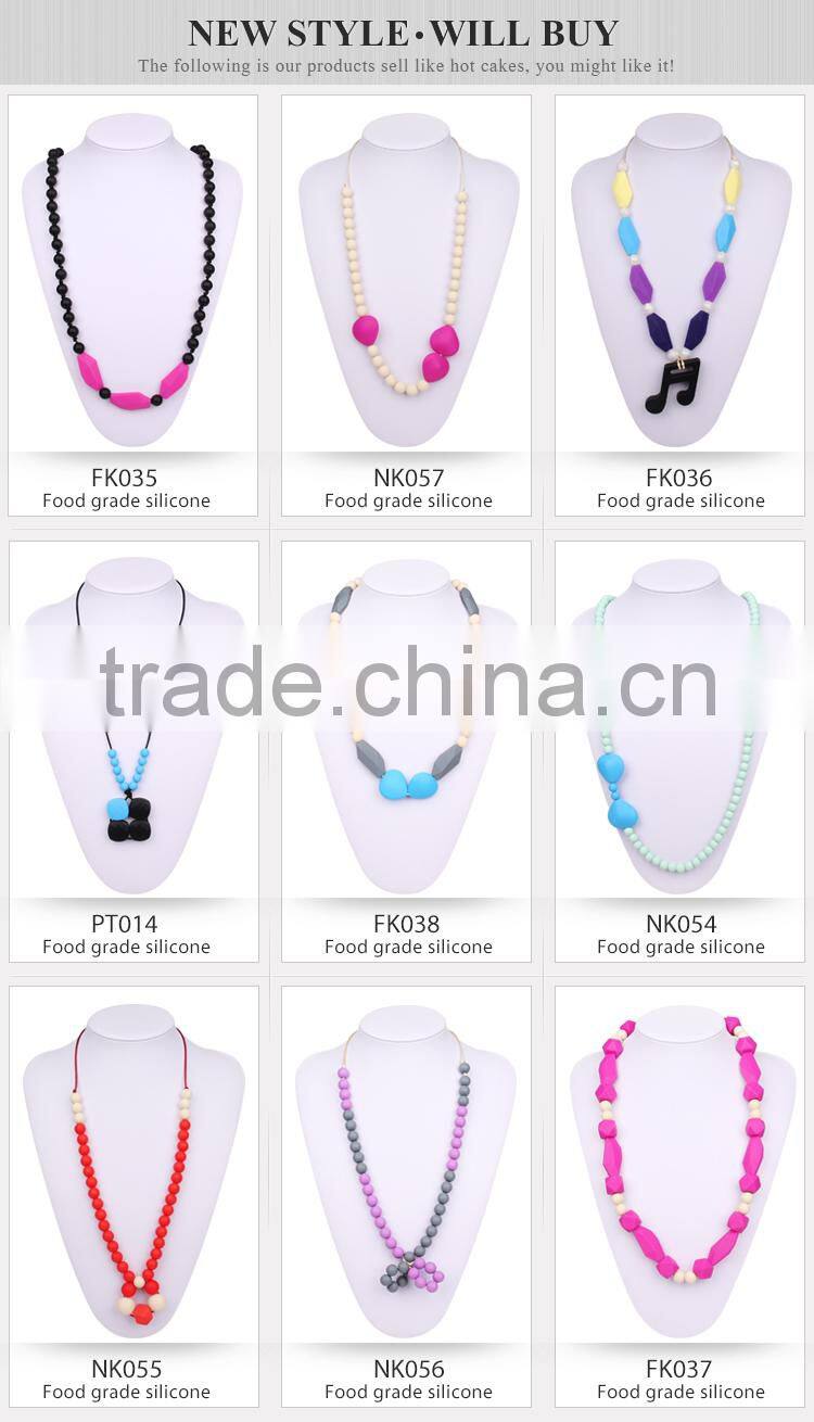 Fashion women wearing baby teething jewelry new year gift for wife