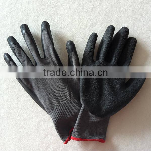 blue latex wrinkle palm gloves