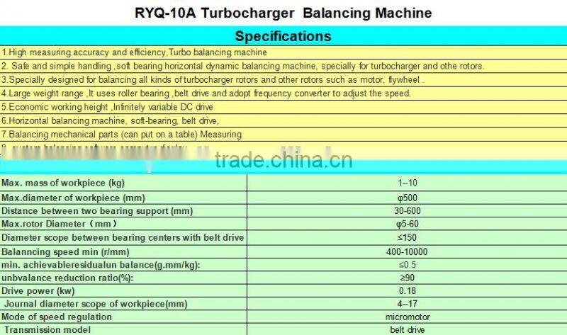 Factory manufacture cheap truck turbo shaft balancing machine price