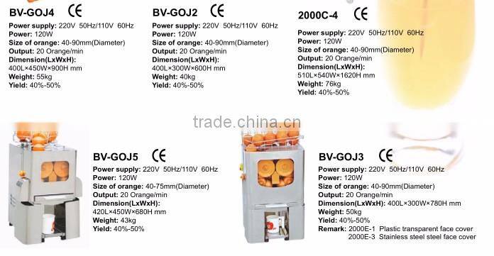 Commercial High Efficiency electric orange juicer/orange juice extractor machine