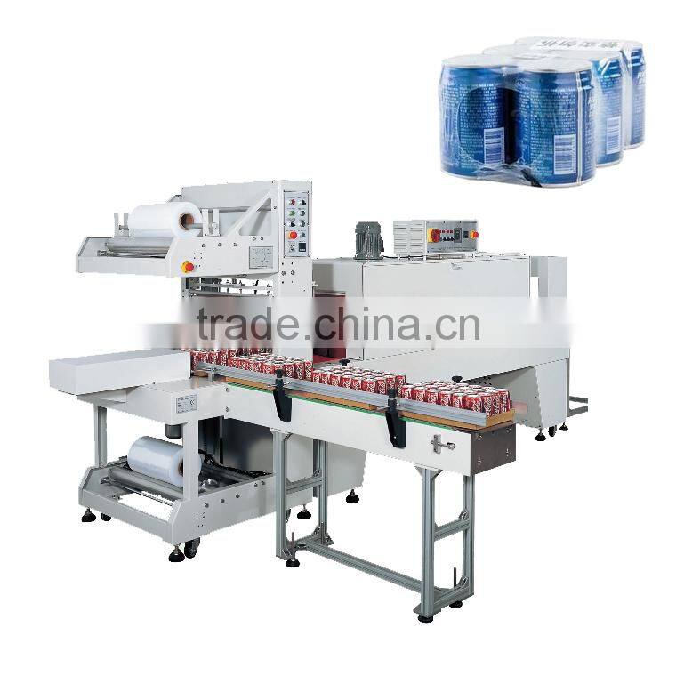 Heat Shrink Wrapper for Canned Beverage Automatic Shrink Film Wrapping Machine for Food Tin Can