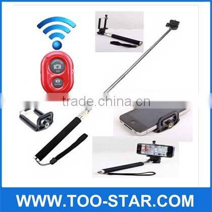 Plastic Camera holder monopod for Self-portrait/Selfie with remote control