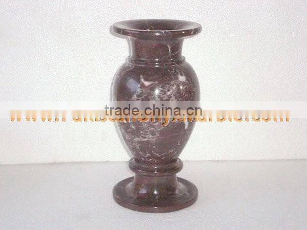 NATURAL RED ZEBRA MARBLE FLOWER VASES