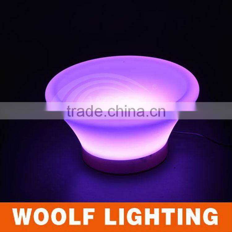 Outdoor garden plastic glowing rechargeable led fruit pots with remote control