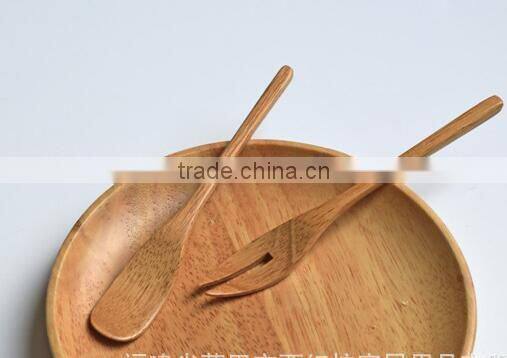 CY047 Natural Wooden Mini Spoon Fork Janpan Style Bamboo Fork Tableware Kit