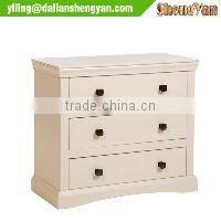3 Drawer White Wood Dressing Table, Home Furniture Suites