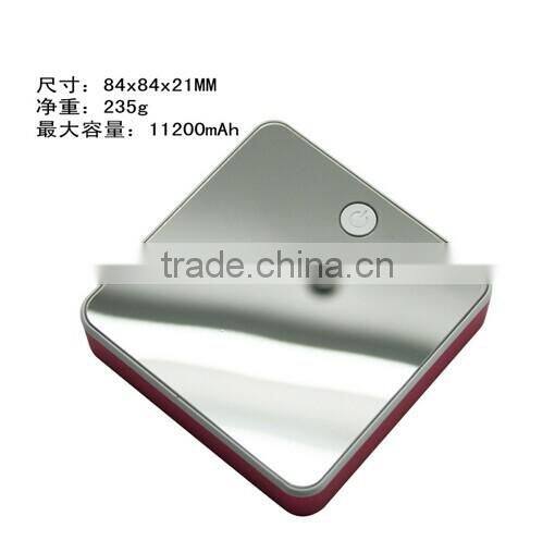 Fashionable square power bank 10400mah mobile phone charger