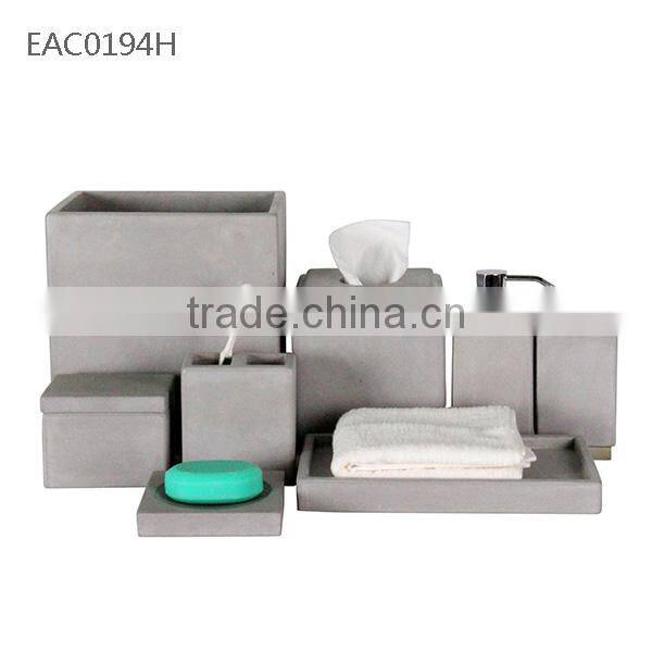 Classical pattern concrete/cement bathroom accessories sets,best selling china bathroom accessories