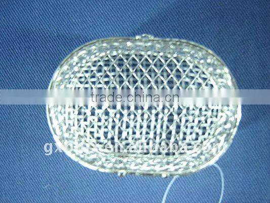 Egg shaped silver wire gift venetian jewelry box