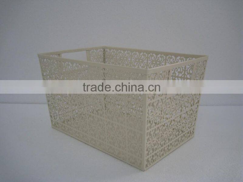 Hollow-out decorative pattern Stylish Galvanized Steel Office Deedbox