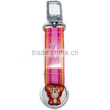 2013 new products woven key chain with pvc logo