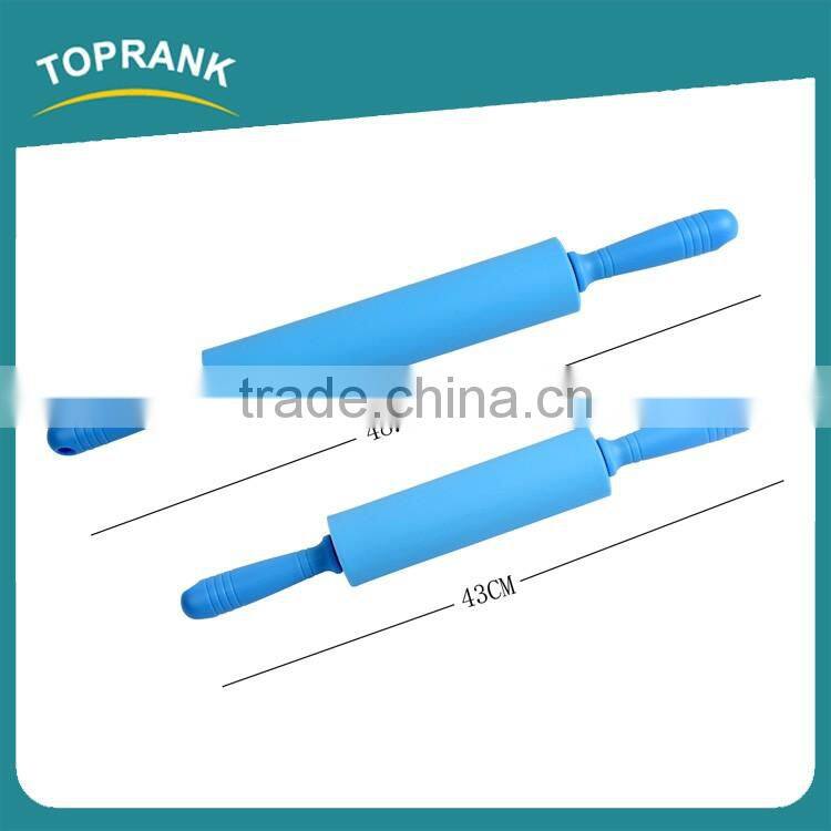 Toprank Factory Direct Supply Eco-friendly Silicone Pastry Dough Roller Food Grade Colorful Silicone Rolling Pin