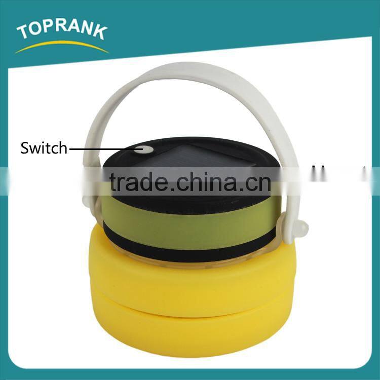 New design outdoor camping foldable rechargeable silicon portable solar lamp