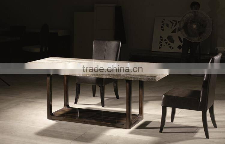 French elegant wooden leather dining chair