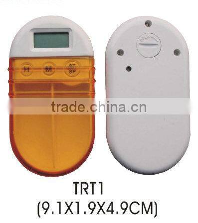 Plastic printed LCD digital timer with pill box