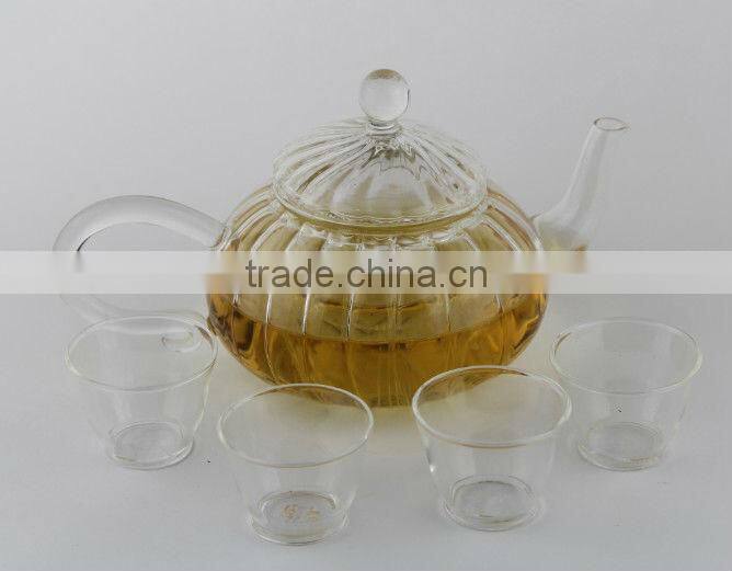 exquisite handmade clear borosilicate teapot glass with stailess steel filter and logo