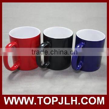 Popular design sublimation 11oz full color changing coffee cup