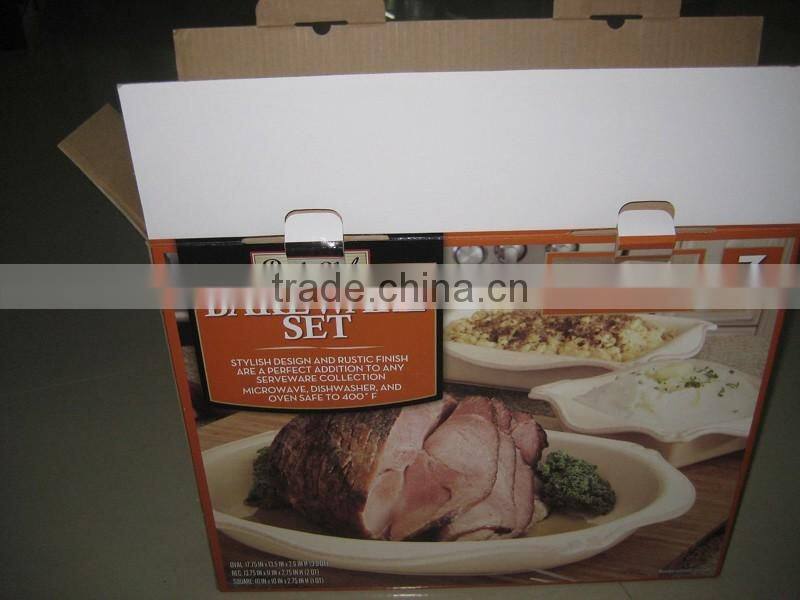 Ceramic platters dolomite bake ware for baking in the oven