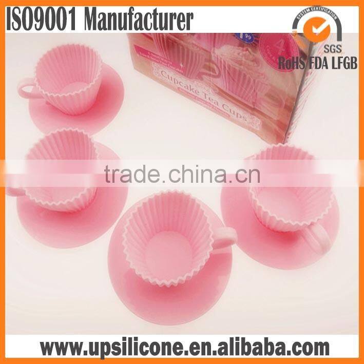 food grade low price silicone tea cupcake