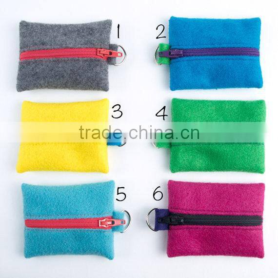 2017 wholesale 100% handmade quality Felt cartoon panda design Cloth Credit Card Holder made in China