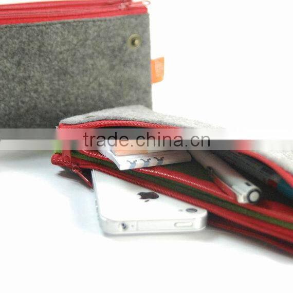 hot new product 2017 wholesale 100% Wool Felt multiple bag/ card holder Wallet made in China
