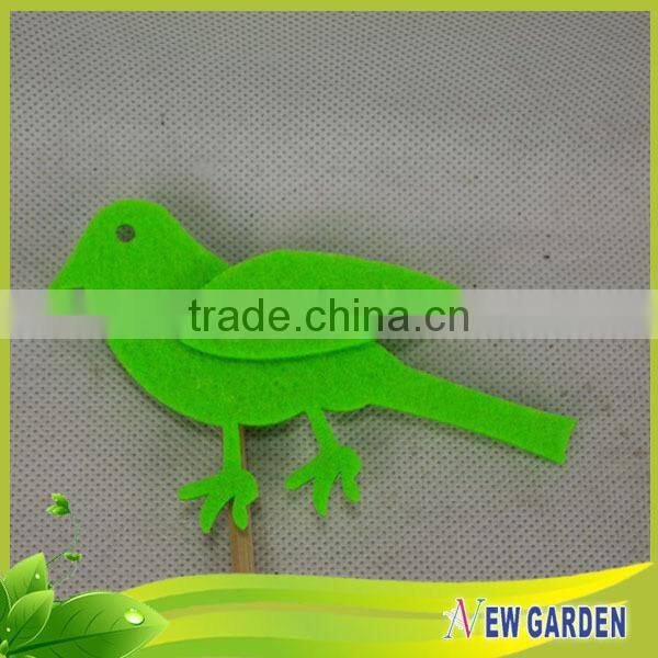 Good Quality Animal Shape At The Top Round Wood Stick For Planter