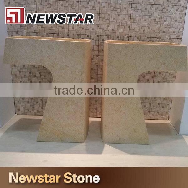 Marble Pedestal basin Art wash stone basin