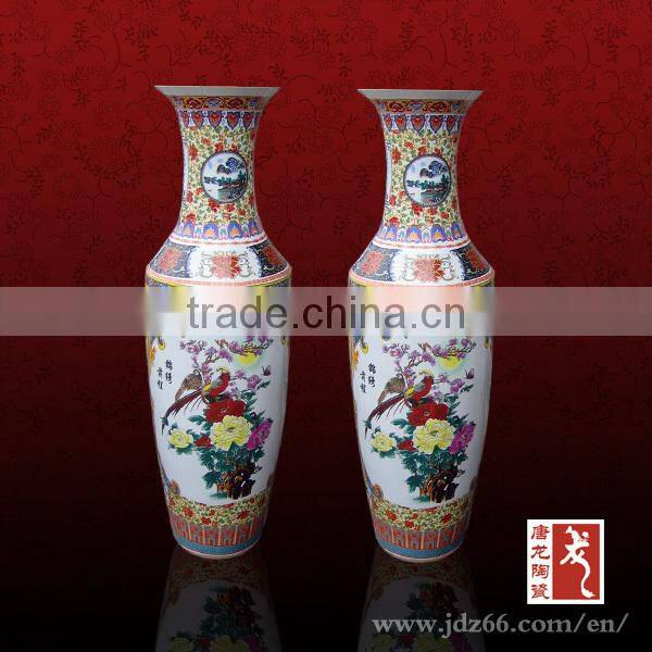 European style luxury design tall ceramic vase made in China